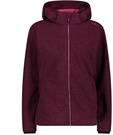 CMP - Woman Jacket Zip Hood, Woman, Amaranto-Nero, 36