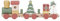 Little Dutch 4861 Holz-Eisenbahn Zug mit Steck-Formen Weihnachten
