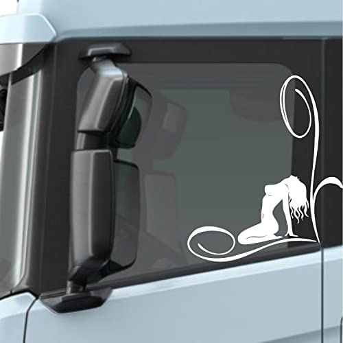 myrockshirt Seitescheibe Sexy Tribal für Truck LKW Scheibe Geschnörkel 7 Girls zur Auswahl 27x27 cm Trucker Seitenscheiben Aufkleber Autoaufkleber Sticker Decal Tuning