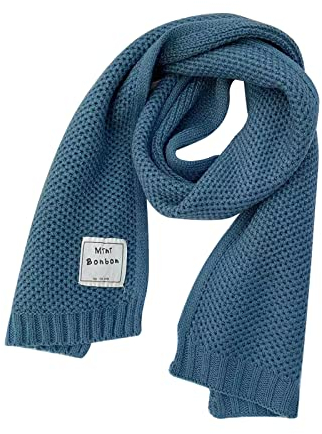 Echarpe pour Enfants Echarpe pour Bébé Echarpe Automne Hiver Chaude pour les Tout-petits Cache-cou en laine Tricotée Echarpes Longues pour Garçons et Filles