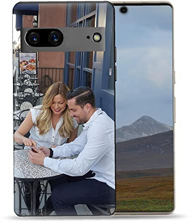 Naispanda Personalisierte Handyhülle für Google Pixel 7 mit Foto Bild personalisierbar machen Sie Ihre eigene Handyhülle Valentinstag Weihnachten Geburtstag Geschenke für Frauen Männer Freund Freundin