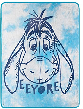 Northwest Disney's Winnie The Pooh Micro Raschel Überwurfdecke, 116,8 x 152,4 cm, Tie Dye Eeyore