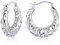 Silber 925 Creolen Ohrringe - Filigran Hohle Ovale Klobige Hypoallergene Sterling Silber Schmuck für Damen und Frauen