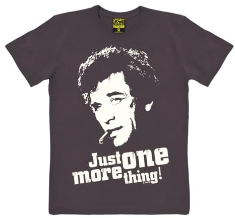 Traktor® Inspector Columbo I Just One More Thing | T-Shirt Print | Damen & Herren | kurzärmlig | dunkelgrau | Lizenziertes Originaldesign | Größe M