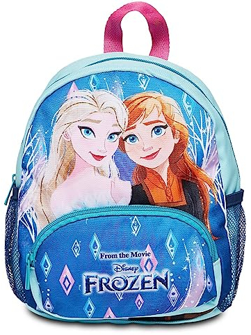 Seven Zaino Asilo Small Frozen, Blu, Zainetto con Tasca Porta Borraccia, Scuola Materna, Bambina