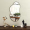 SHYFOY Miroir Mural Asymétrique, Grand Miroir Irregulier, pour Salon, Entrée, Salle de Bain Décoration Murale, 91 x 50 cm, Noir