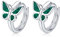 Schmetterling Ohrringe 925 Sterling Silber Malachite Creolen Ohrringe Mädchen Schmetterling Schmuck Geschenke für Damen Kinder Mama…