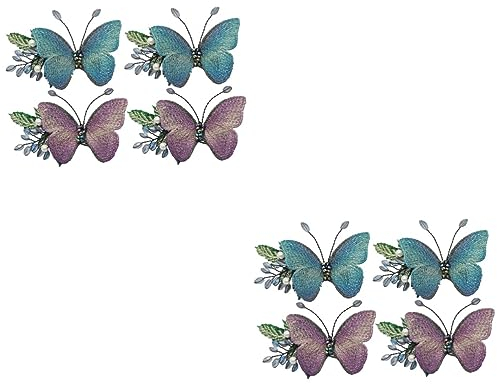 minkissy 8pezzi Fermagli Per Farfalla Con Ricamo Clip Duckbill Eleganti Per Donne e Ragazze Accessori Per Acconciature Per Matrimoni e Feste