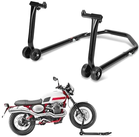 Jopassy Motorradständer Motorradheber Montageständer Motorrad Ständer Vorne bis 300 kg Senken Hohe Stabilität Ideal Für Parallele Zweiarmschwingen Leichtes Anheben (Vorderräder, schwarz)