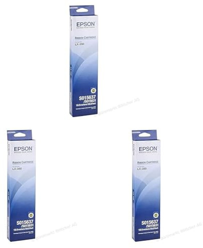 Epson 235F930 Ribbon Cartridge for LX-350/LX-300/+/+II Farbband schwarz 4.000.000 Characters 1er-Pack (Packung mit 3)