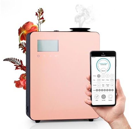 Ombiance - Aromadiffusor für Ätherische Öle | Ultraschallbetriebener Nebel für Optimale Duftverteilung | Leiser Betrieb mit Automatischer Abschaltfunktion | Ideal für Yoga, Meditation und Schlafzimmer
