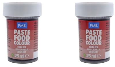 PME Colorante en Pasta Rojo Ladrillo 25 g (Paquete de 2)