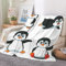 EHOMERY Kuscheldecke Bunt Flanell Decke King Kuscheldecke Outdoor Flanell Decke Baumwolle Pinguin Karikatur Klimaanlagen-Decke Schwarz Und Weiß 100x70cm