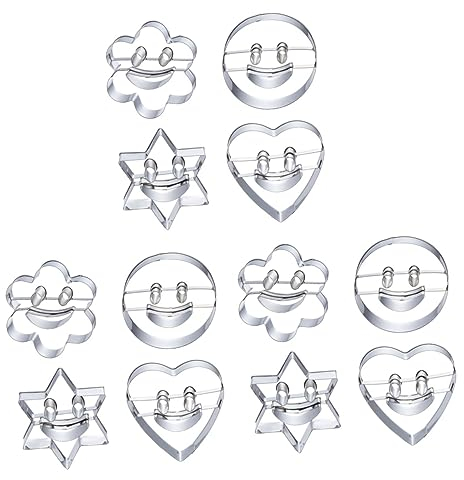 IMIKEYA 12pcs Stainless Steel Cookie Cutters Set of Shapes for Baking Vegetable Fruit Cutters