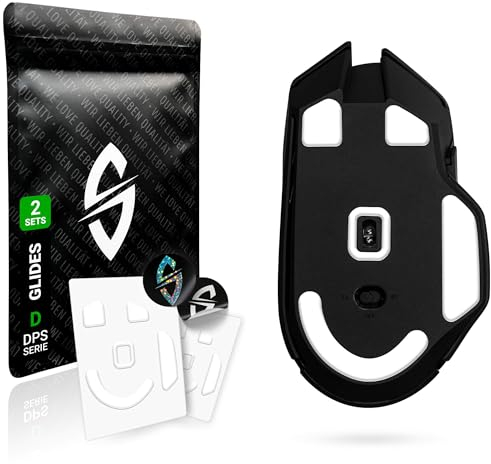 SensoryBoost DPS Glides (Lot de 2) pour Razer Basilisk V3 X Hyperspeed - Ultra Rapides, Arrondi, Faible Friction, de Haute Qualité - Patins de Souris de Rechange - Accessoire pour Souris de Jeu