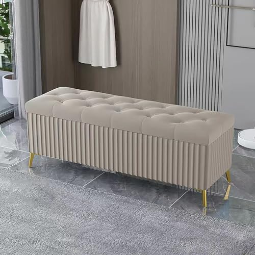 Sitzbank Samt Modern und schlicht Gesteppte Polsterbank Flurbank mit Stauraum für Schlafzimmer Bettbank Für Den Eingangsbereich Wohnzimmer Schlafzimmer