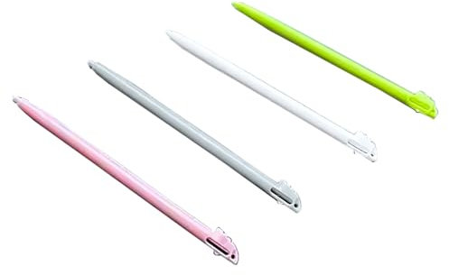 3DSXLPen4B00 Lot de 4 stylets de rechange pour console de jeu 3DS XL LL 3DSLL 3DSXL Rose/gris/blanc/vert