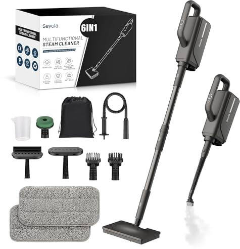 Steam Mop for Floor Cleaning, Steam Cleaner with 6 in 1 Detachable Multipurpose Accessories for Hardwood Floors, Clothes, Windows, Tile Grout, Furniture, Carpet Cleaning