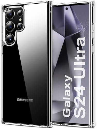 HOOMIL Crystal Clear Hülle für Samsung Galaxy S24 Ultra, Nie Vergilbung Transparent - Durchsichtig