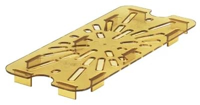 Cambro High Heat Polycarbonate Drain Plate - GN 1/3 | Elevates food from bottom juices to improve food safety; dishwasher safe and commercial grade for busy kitchens.