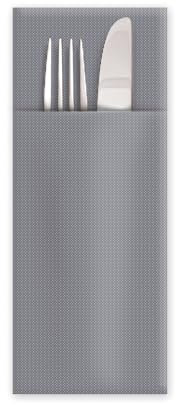 1250 Servietten Bestecktaschen CutleryStar PAP 38x32 cm grau 2-lagig