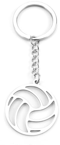 OBEISN Der Volleyball-Schlüsselanhänger Besteht Aus Edelstahl, Der Runde Schlüsselanhänger Eignet Sich Für Paare Und Ist Ein Einzigartiges Und Modisches Geschenk Für Schlüsselanhänger-Liebhaber