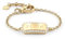 Philipp Plein Damen Armband Armkette Edelstahl IP Gold Plein Tag PJQEA09BU