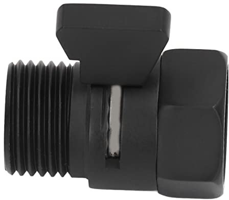 G1/2-Absperrventil, Messing-Wasserregelventil, Schwarzes Duschkopf-Sprühventil für Haushaltsbadezimmer