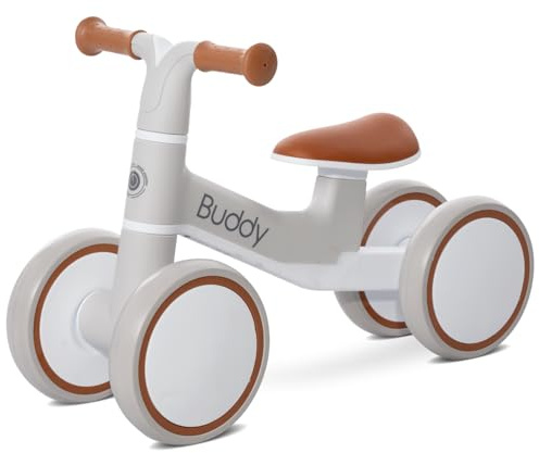 Lorelli Kinder Laufrad ab 1 Jahr Buddy, Kinderlaufrad, Leichtes Balance Bike für Mädchen und Jungen, Baby Lauflernrad, Spielzeug für 12-24 Monate, Geschenke für 1-jährige Geburtstag, Beige