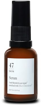 47 Skin Anti-blemish & scar repair Serum enriched with Silver | Chitoderm for All Skin Types, Clear Skin Moisturiser, 15ml