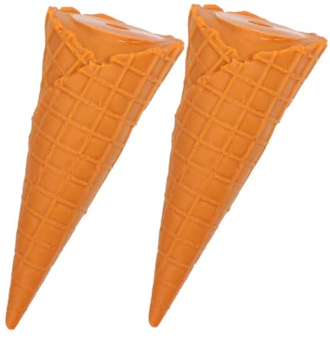 BRIGHTFUFU 2stücke Teiliges Künstliche Eiswaffeln Deko Lebensgroß Realistische Eistüten Requisiten für Party Geburtstag Feier Dessert Shop Dekoration und Fotoaufnahmen