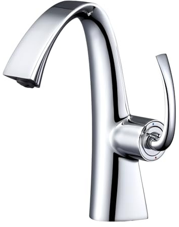 MayCon KALY Mitigeur de Lavabo Chromé, Laiton Massif, Démarrage à Froid