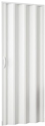 La zappa Porta a Soffietto in PVC spessore 9 mm RIGI con maniglia 82 x h 210 cm (Bianco)