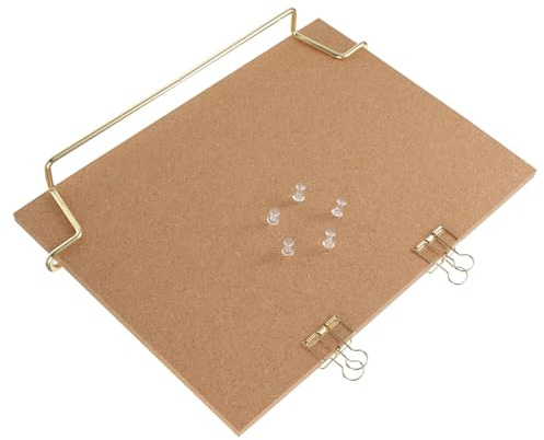 HOMSFOU Tableau d'Affichage en Liège 60X40Cm Tableau Mémo en Bois Panneau d'Affichage Pratique pour Maison et Bureau Utilisation Facile pour Photos et Messages