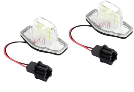 2pcs LED License Plate Lights Assembly for Honda Fit for Jazz 2001-2015 12V SMD Number Lamp Xenon White 6000k