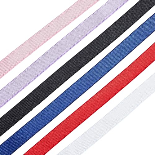 PH Pandahall 10 m 6 Farben Gummiband 10mm Zum Aufnähen Gummiband Satin Schultergurtbesatz BH Träger Zum Nähen von Schulterkommode Dekorativ