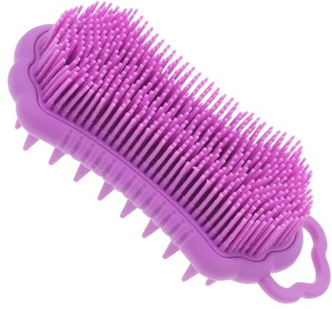 Gogogmee Silikon-kopfhautmassagegerät für Reinigung und Massage Ergonomisches Design Doppelseitige Bürste für Körper und Haare Langlebig und Robust für Täglichen Gebrauch