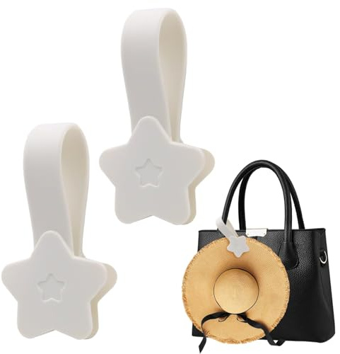 Ennoxwi 2-teiliger Stern Hut-Clips, Magnetclips für Reisezubehör, Handtasche, Rucksack und Gepäck, Magnetischer Huthalter für Damen und Kinder, Outdoor Hutbegleiter in Hellbeige