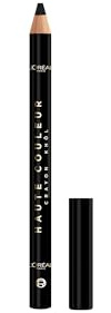 L'Oréal Paris Crayon Khôl Eyeliner Crémeux Estompable Beurre Karité Noir | Formule crémeuse et poudrée, Haute couleur intense, Confort toute la journée, Glisse en douceur