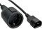 InLine Adattatore IEC C14 su contatto di protezione presa con cavo adattatore di alimentazione per UPS (1m) Nero