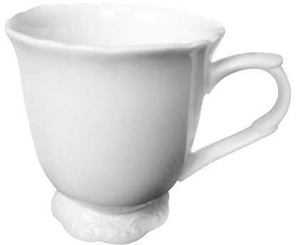 Chic Antique Tasse mit Henkel Provence Kaffeebecher Porzellan weiß