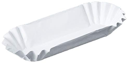 500 Plain White Paper Trays for Hot Dogs/Fudge Puppies/Corn Dogs
