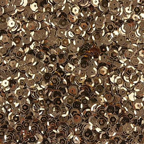 1400 Pailletten - Ø 6mm - Riesige Auswahl an Farben (Champagner)
