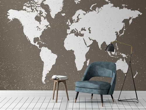 Fotomural Vinilo Mapa Mundi | Fotomurales | Fotomural pared | Fotomural Decorativo | Vinilo Decorativo | 100x70cm | Para la decoración de comedores, salones |Diseño Elegante
