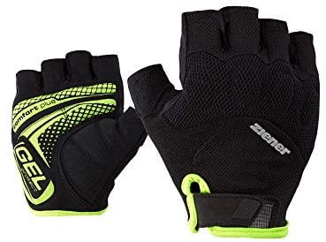 Ziener Herren COLIT Fahrrad-, Mountainbike-, Radsport-Handschuhe | Kurzfinger - atmungsaktiv/dämpfend/rutschfest, black.poison yellow, 8,5