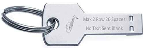 Porte-clés Flash Memory Stick Clé USB 2 Go Texte Musique Saxophone gravé