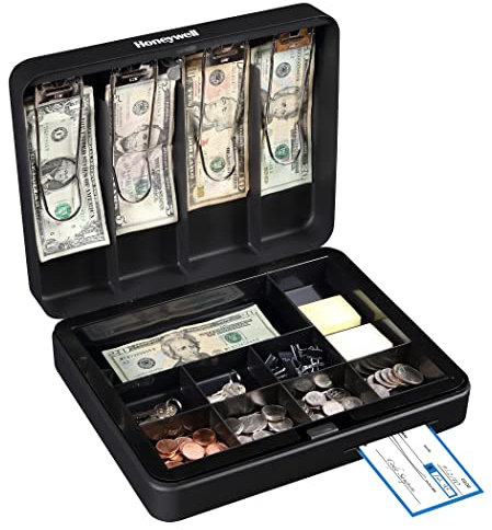 Honeywell 6113, 6113-Series Deluxe Steel Cash Box (Pack of 3 pcs)