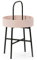 VS Venta-stock Mesa Auxiliar Mesa de Centro Redonda Jaipur con Tapa de MDF Rosa y Estructura metálica en Color Negro Mate/DIAMETRO: 40 cm