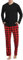 Vlazom Pyjama Homme Hiver Ensembles de Pyjama Chauds Pyjama Polaire Homme Manche Longue Ensemble de Literie Deux,S,Rouge