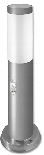 LED Wegeleuchte, 1-Flammig LED Wegelampe Sockellampe, Aluminium mit Bewegungsmelder IP44 230V 65cm (65cm 204 PIR)
